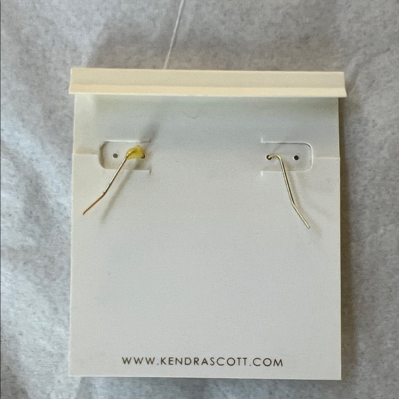 Kendra Scott Teal Stone Earrings with Gold Accents